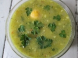 Суп с куриными желудками и яйцом