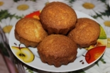 Творожные кексы с шоколадной начинкой в силиконовых формочках 