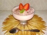 Творожный десерт с клубникой и желатином 