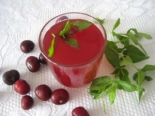 Вишневый компот из вишни с мятой 